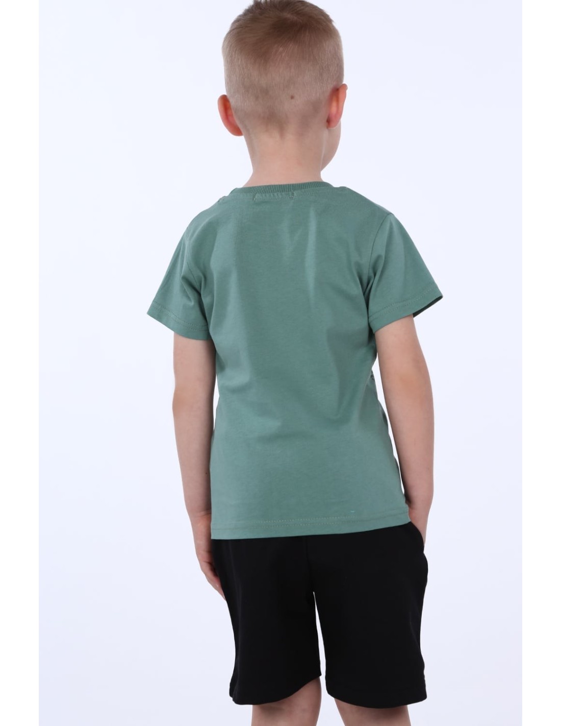 Jungen-T-Shirt mit Khaki-Aufdruck NDZ4489 – Online-Shop – Boutique